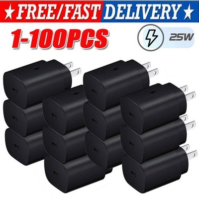 25W USB Fast Wall Charger Type C Charger Block For Samsung Galaxy S23/22/21 LOT