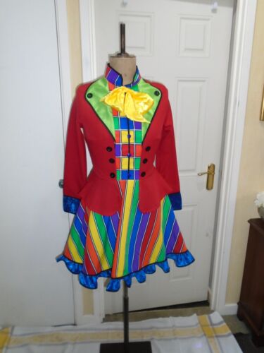 Clown Damen Kleid / Kostüm kleine Gr. 34-36 Büste - Bild 1 von 4