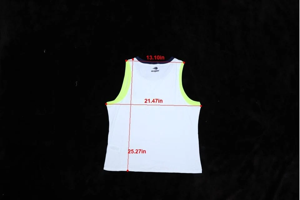 Polo Ralph Lauren US Open Tennis Tank Top White Yellow Neon 2023 Womens XL - Image 4 of 4