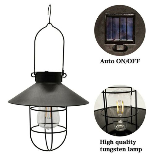Solar Lantern Hanging Light LED Waterproof Yard Outdoor Patio Garden Yard Lamp - Picture 109 of 135