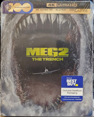 Meg 2 The Trench Best Buy Steelbook - New -4K UHD, Blu Ray, Digital