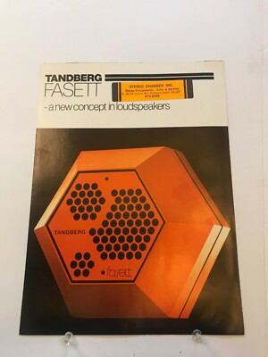 ORIGINAL TANDBERG FASETT LOUDSPEAKER MARKETING BROCHURE D806 | eBay