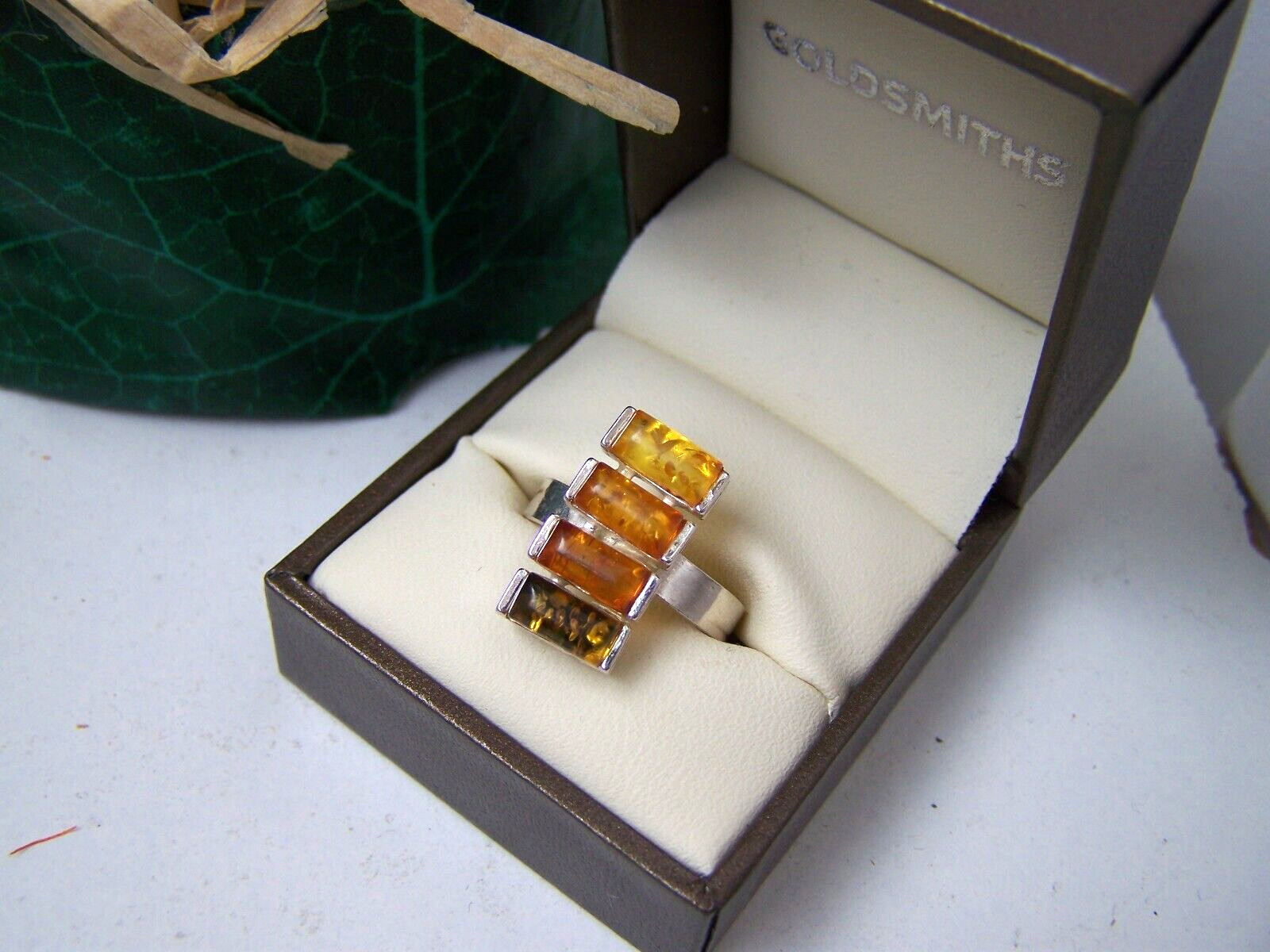 ABSTRACT MODERNIST 925 SOLID STERLING SILVER GREE… - image 1