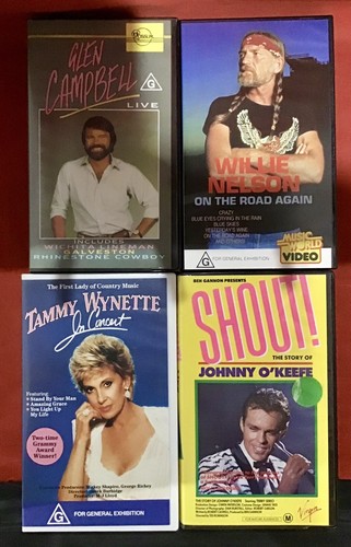 Country Music Various Bulk Lot VHS Retro Vintage Video Cassette Bulk Lot x4 - Picture 3 of 4
