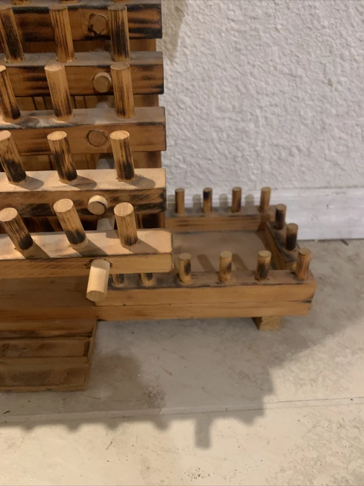 Sewing THREAD SPOOL HOLDER  Spools  Rack House Wooden VINTAGE - Image 4 of 4