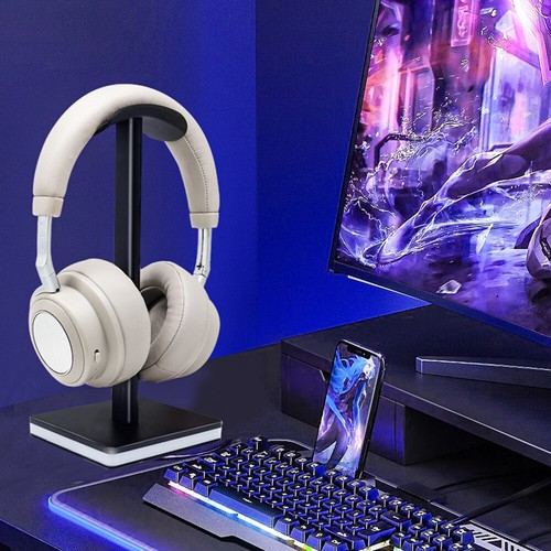 Support Casque Gaming Base Lumineuse Support Casque Cintre pour PC Gamer - Photo 3/12