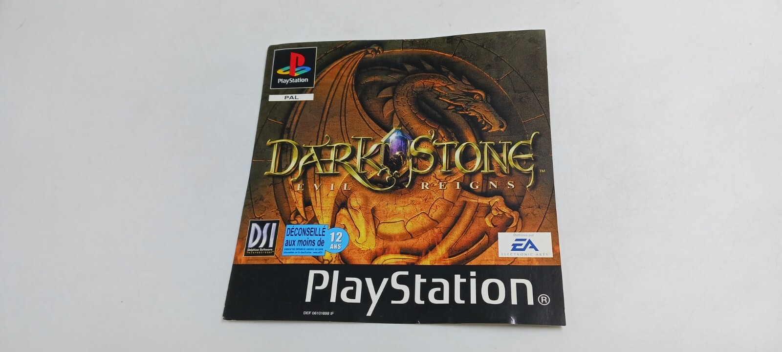 Jaquette Avant officielle Jeu Sony Playstation 1 PS1 Darkstone