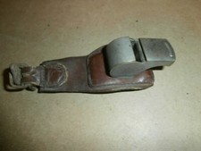 Vintage USA Metal Whistle Sports Referee w/ Leather Wristband