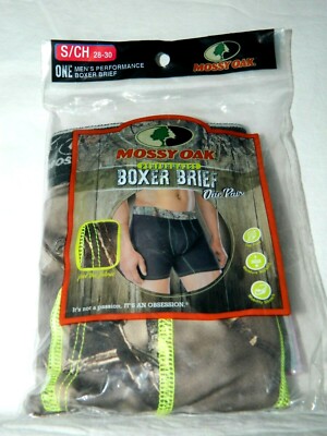 MOSSY OAK Men's Camouflage Stretch Boxer Briefs Pair Size S 28