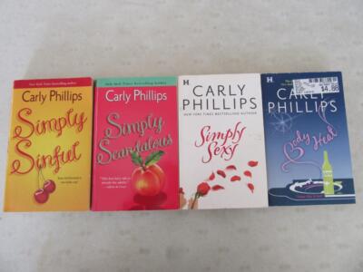 Lot (4) CARLY PHILLIPS Romance Books Novel SIMPLY SERIES #1-2, 4-5 NEAR COMPLETE
