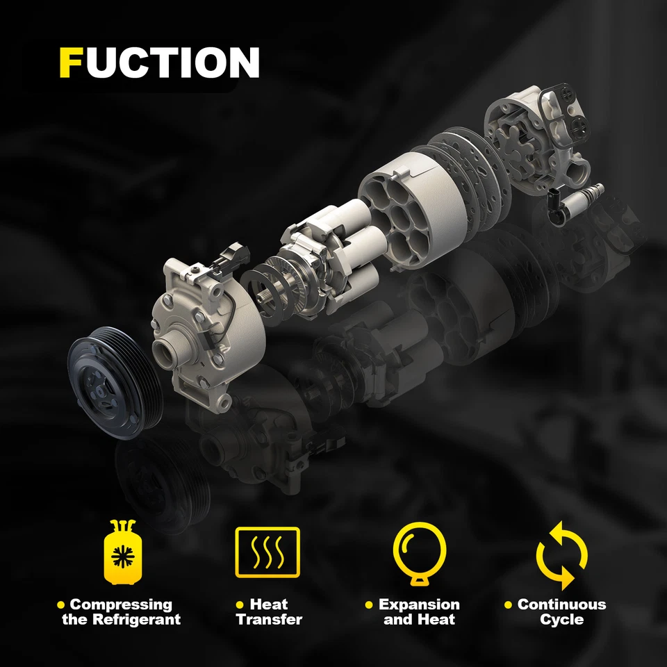 Compressor AC A/C com embreagem para Dodge Caliber 2009-12 Jeep Compass Patriot 09-17 - Imagem 4 de 4