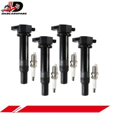  4 Ignition Coil  4 Spark Plug for 2006-2011 Hyundai Accent l4 1.6L UF499 DC