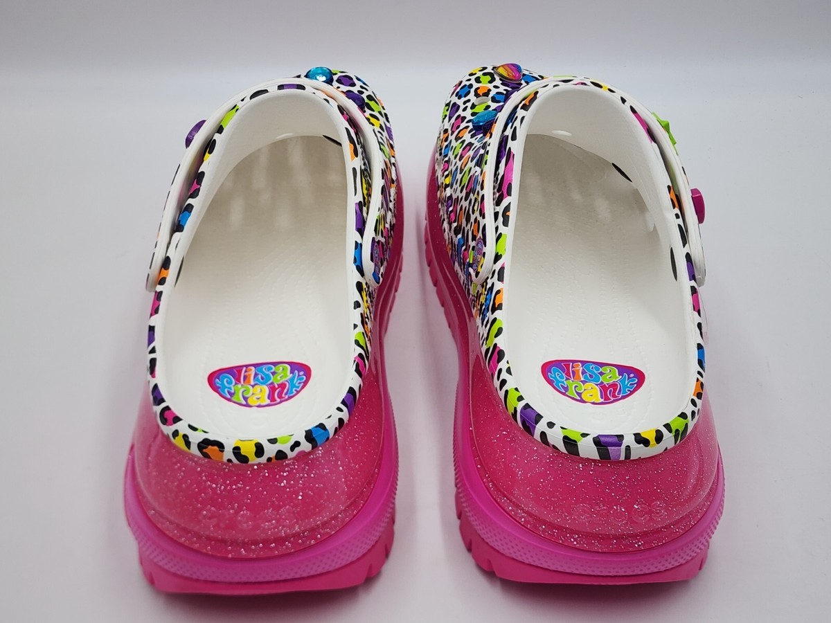 Crocs Lisa Frank Mega Crush Platform Clogs w/Jibbitz Men 13 / Wmn