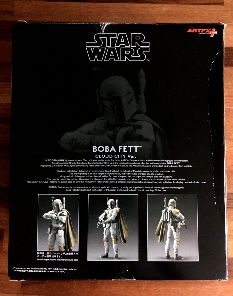 スターウォーズ ARTFX＋ BOBA FETT　CLOUD CITY ver ArtFX+ Star Wars Boba Fett: Cloud City Ver.: KOTOBUKIYA - Tokyo