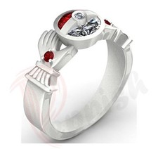 Anillo Pokemon Pokeball Corte Redondo 2.30 ct Fiesta Compromiso Promesa Anillo Plata 925