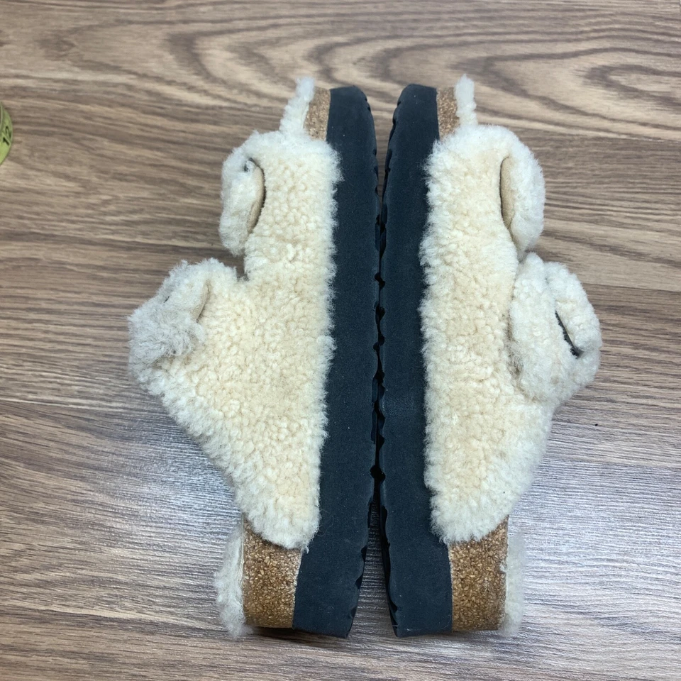 Papillio Birkenstock Womens Arizona Big Buckle Shearling Teddy Comfy Size 41 - Image 2 of 4