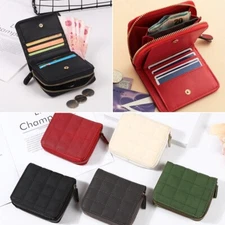 Small Women's Wallet ID Card Holder Mini Bifold Purse Zipper Organizer Handbag