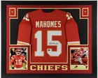 Patrick Mahomes KC Chiefs Signed 35x43 Custom Framed Jersey Beckett Certified