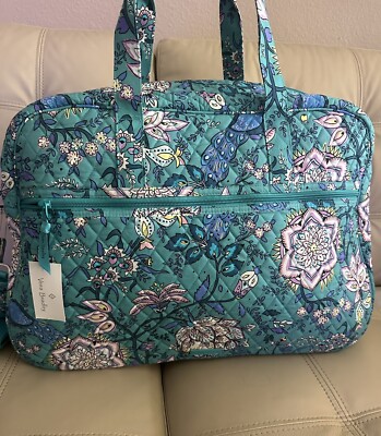 New Vera Bradley Grand Traveler Carry-on Bag in Cotton Peacock Garden