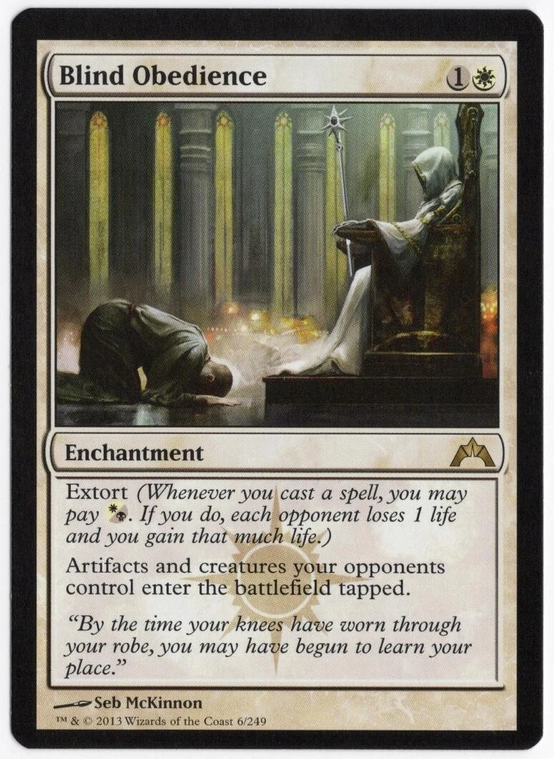 Blind Obedience 2013 Gatecrash White Rare Enchantment MTG NM AZ1