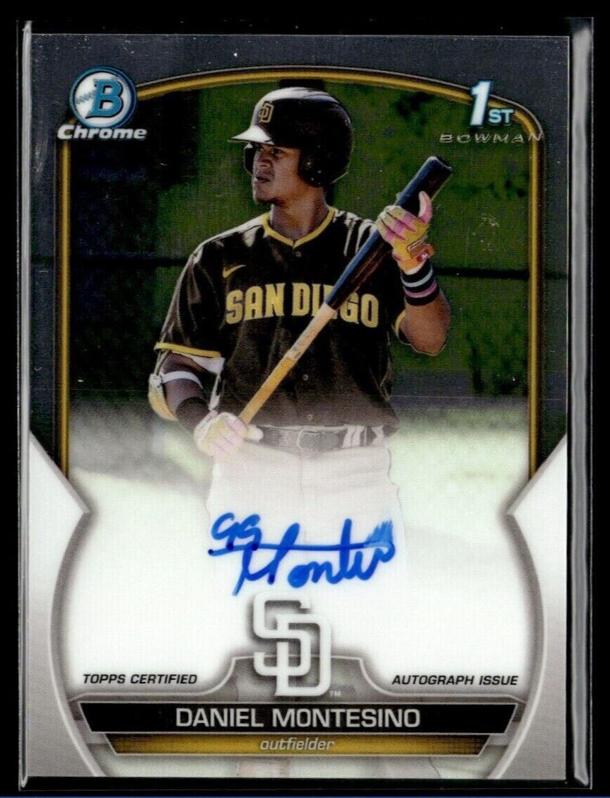 DANIEL MONTESINO 2023 BOWMAN 1ST CHROME AUTO PADRES