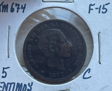 1877 Spain 5 Centimos