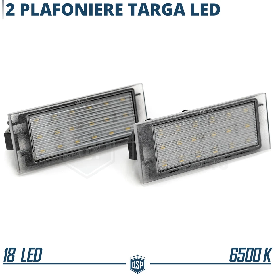 Luci TARGA LED per Renault Megane 2 PLACCHETTE Canbus COMPLETE Luce GHIACCIO - Immagine 2 di 4