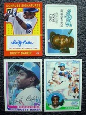 2014 DUSTY BAKER Panini Donruss Signatures Autograph 1982 1983 Topps 1981