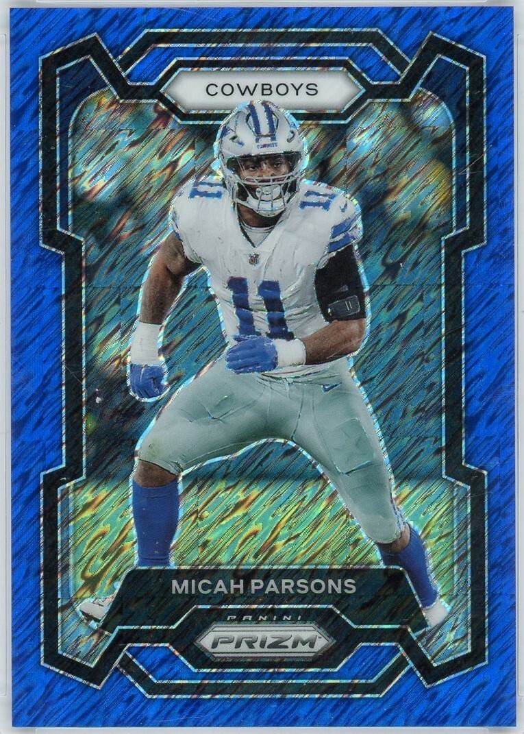 2023 Panini Prizm NFL Football Micah Parsons Blue Shimmer FOTL #78 /25 Cowboys