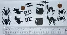 16 pc. set Halloween cardstock paper die cut embellishments