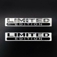 2pcs Chrome Metal Limited Edition Emblem Luxury Logo Fender 3d Badge For Car Suv 2pcs Chrome Metal Limited Edition Emblem Luxury Logo Fender 3d Badge For Car Suv