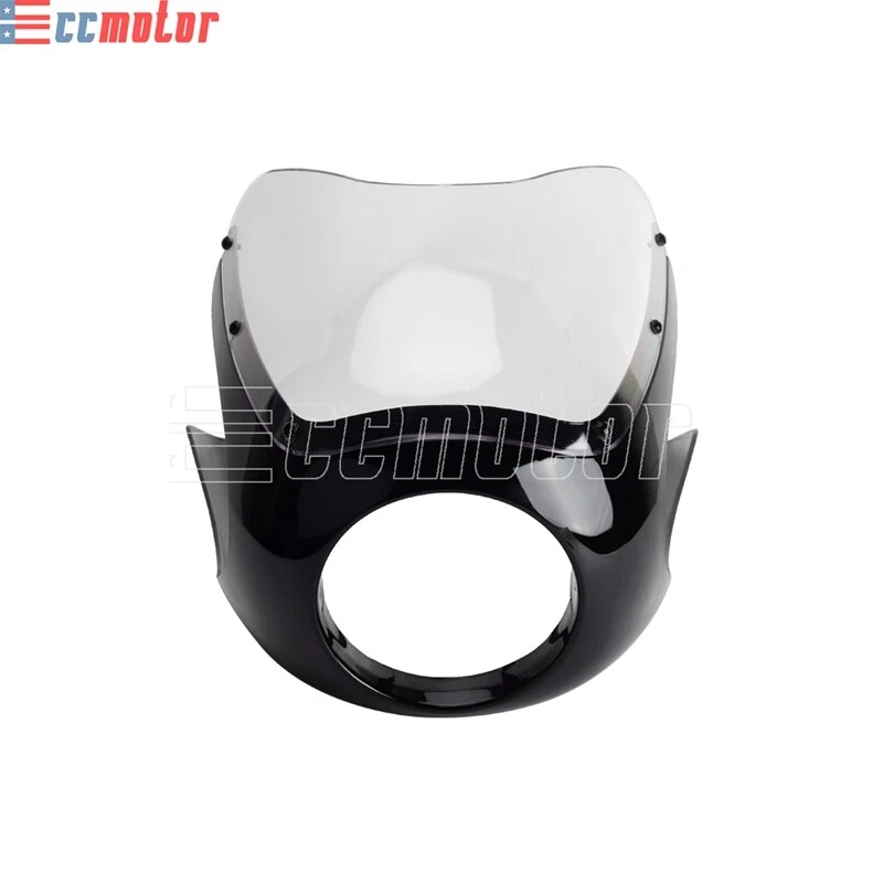 Half Headlight Fairing For Harley Cafe Racer Thruxton Honda BMW Kawasaki Vulcan  — 第 3/4 张图片