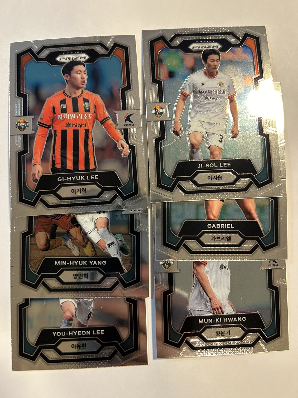 2024 Prizm K-League Soccer Team Lot Gangwon FC - 6 Cards