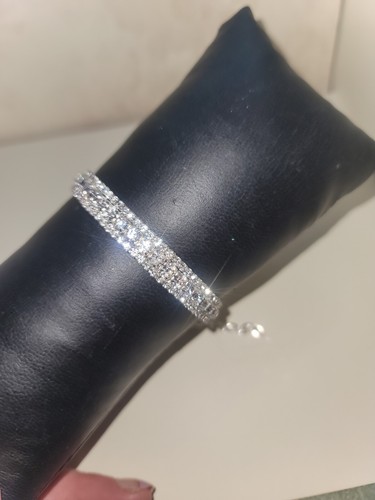 Nine West Silvertone Fashion Rhinestone Bracelet