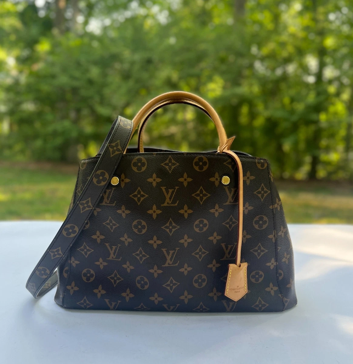 Louis Vuitton Montaigne Leather Handbag