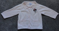 Vintage Disney Embroidered Minnie Mouse Pink Top Cardigan Sweater 6/9 Months