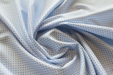 Baumwollbatist 3,20€/m²  weiß, blau 150cm breit Meterware  YC7