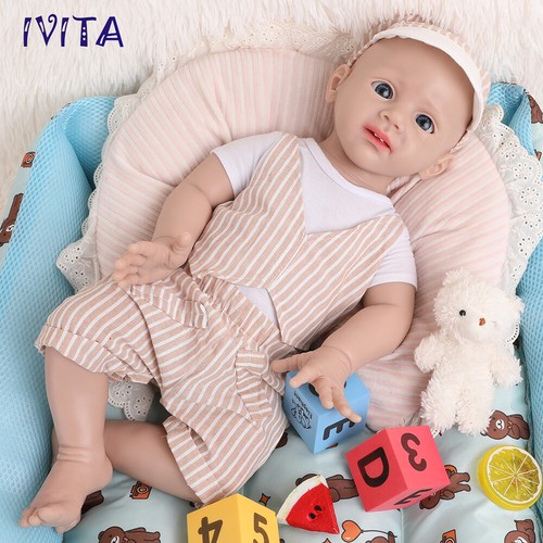 IVITA 21'' Full Silicone Reborn Baby Boy Newborn Handmade Silicone Doll Infant - Picture 12 of 12