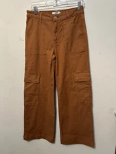 Mavi Alva High Rise Straight Cargo Pants in Cinnamon Luxe Twill Size 25  X 30
