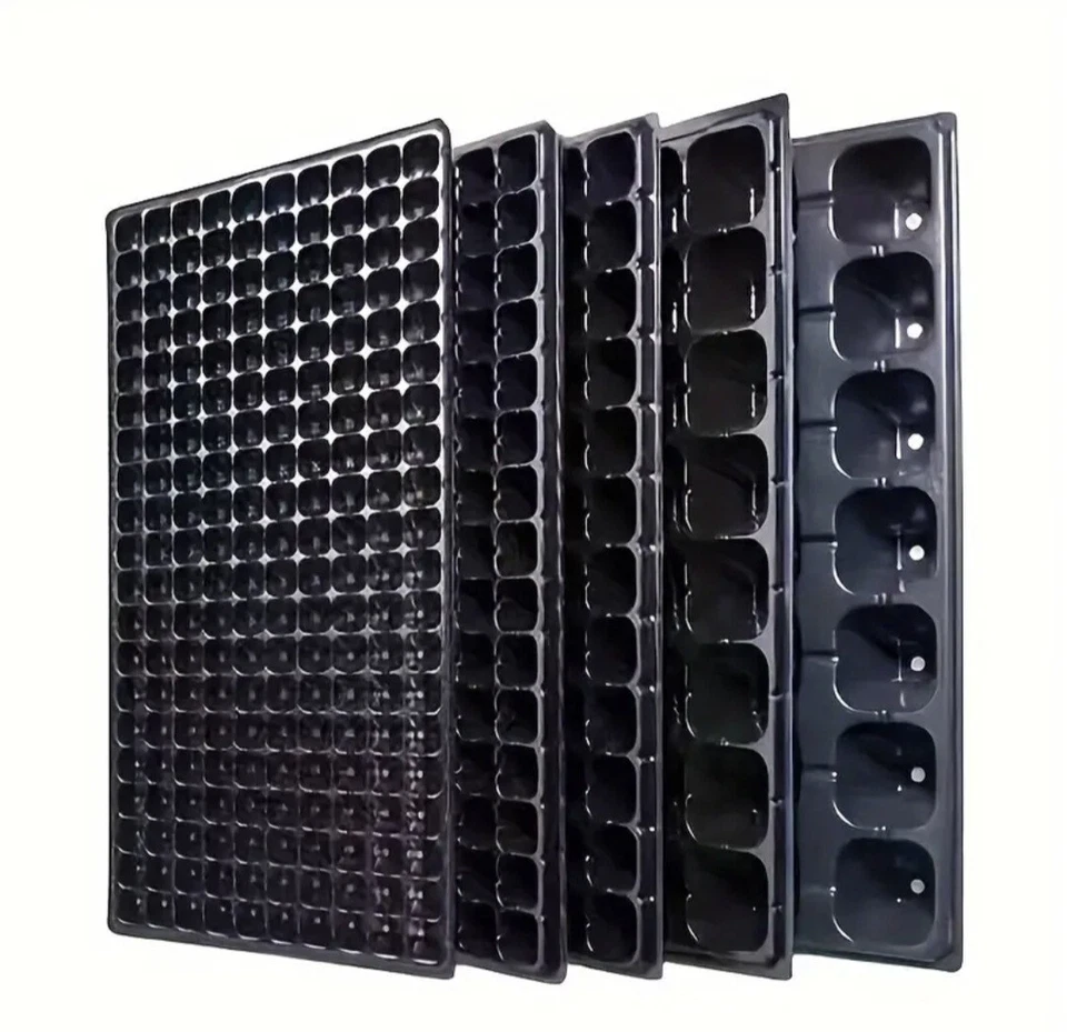 128 Cell Plant Trays Bedding Plant Pack Plastic Inserts Seed Germination Pots - Image 3 of 4