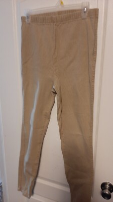 faded glory jeans khaki strech high waist size L