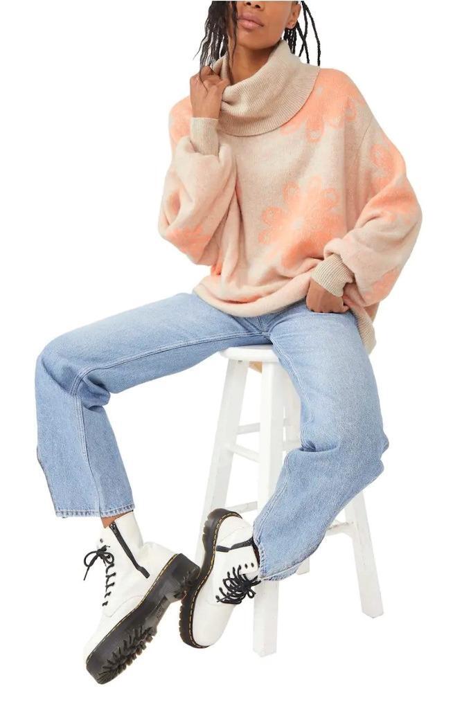 Daisy Chain Cashmere Turtleneck Sweater 