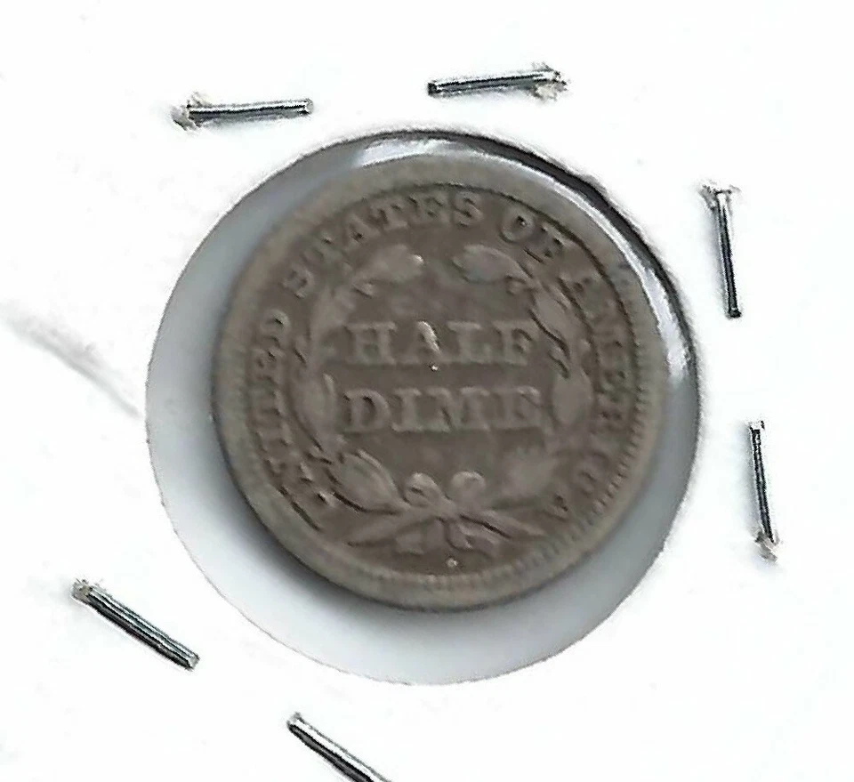 1853 Silver Business Strike Liberty Seated Half Dime Coin! - Image 2 of 2