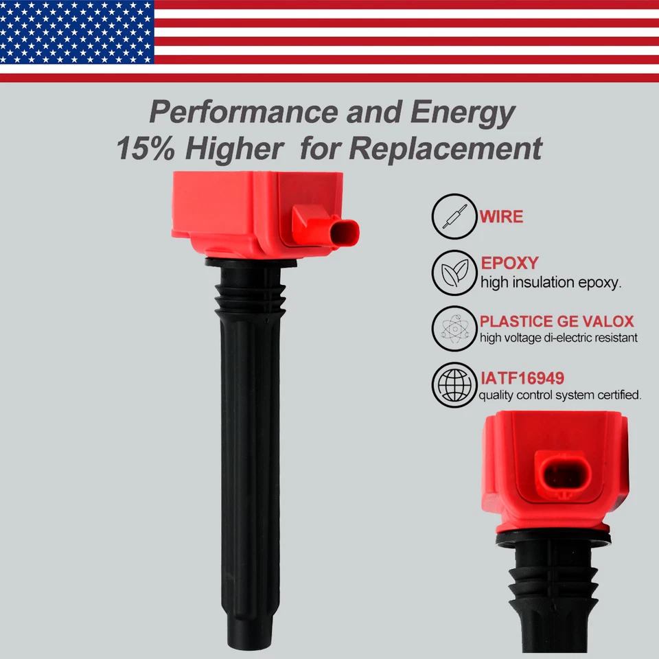 6PCS OEM New Ignition Coil & Iridium Spark Plug For Dodge Jeep Ram 3.6L V6 UF648 - Image 3 of 4