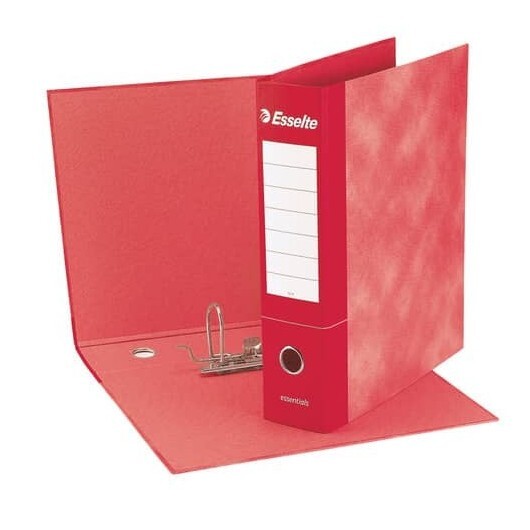 Registratore commerciale Esselte Essentials 23x30 cm dorso 8 cm Esselte rosso -