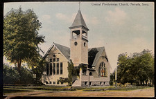 Vintage Postcard 1907-1915 Central Presbyterian Church, Nevada, Iowa (IA)