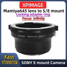 XPIMAGE Locking Adapter M645-E mount for Mamiya645 Lens to SONY E-mount Camera