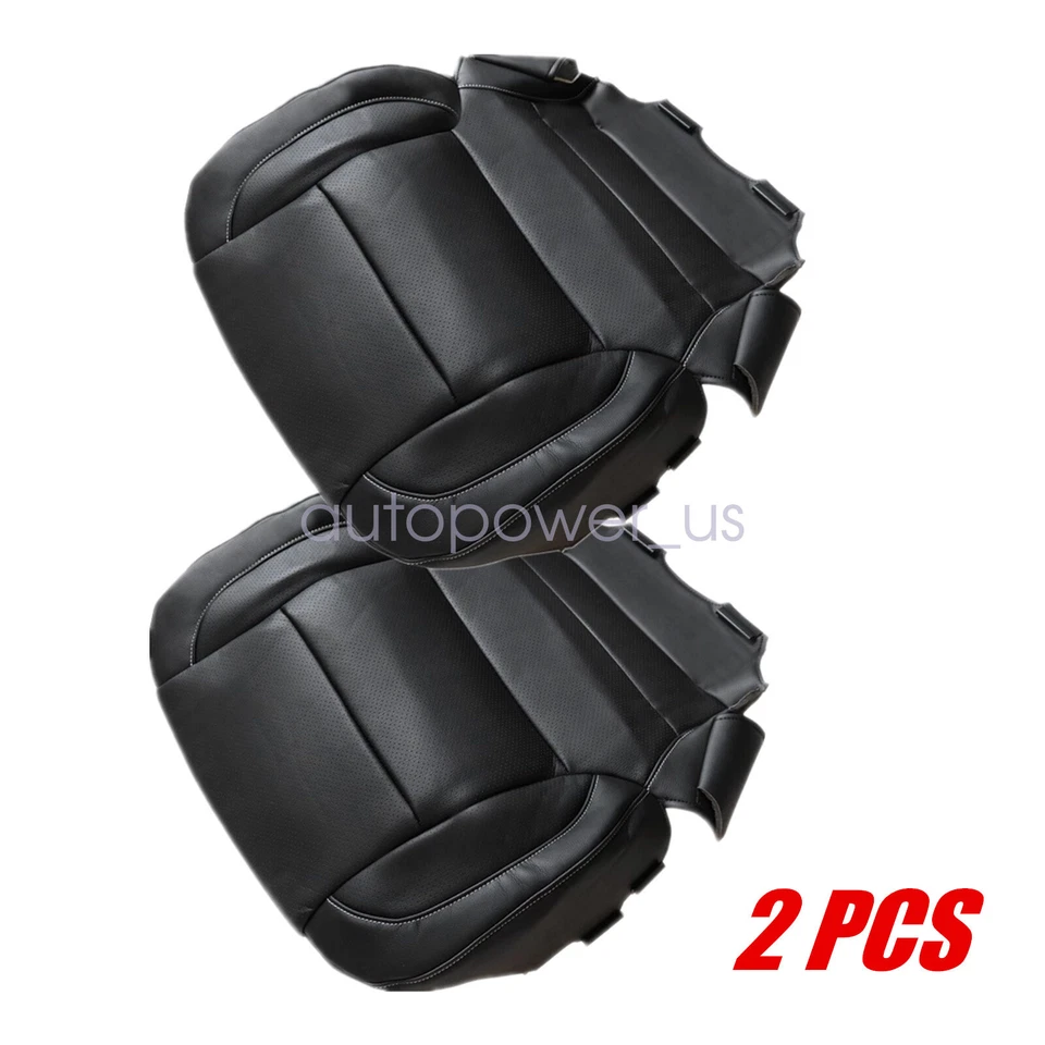 Driver & Passenger Bottom Seat Cover PERFORATED For 14-19 Chevy Suburban - Black Foto 3 de 4