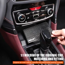 Center Storage Panel Carbon Fiber Trim Sticker Fits Subaru Forester 2019-2024