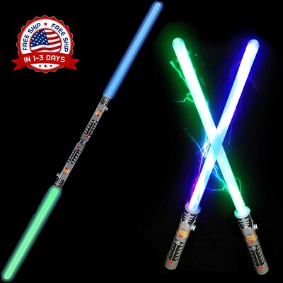 Sables De Luz Para Niños Ninos Juego De Espadas De Luz Dual Para Navidad Sonido